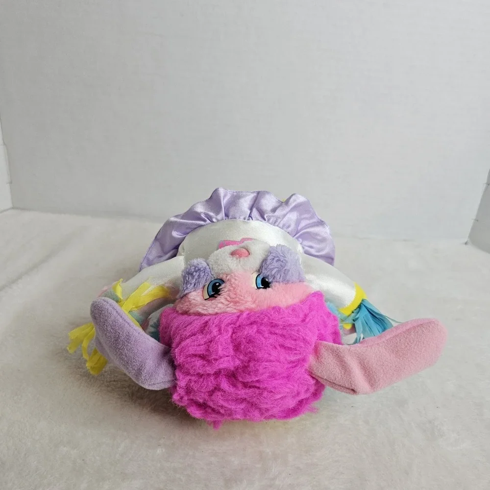 Vintage Popples Cheerleader Pom Pom Pompoms Party 1980s Plush Pink Rare